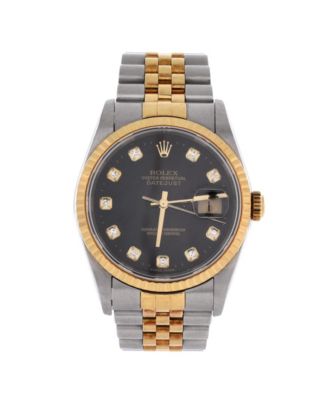  Oyster Perpetual Datejust Automatic Watch in Stainless Steel and Gold with Diamond Markers 36mm