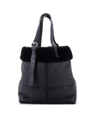 Aviateur Etriviere Shopping Tote Bag Cristobal with Vache Hunter and Shearling