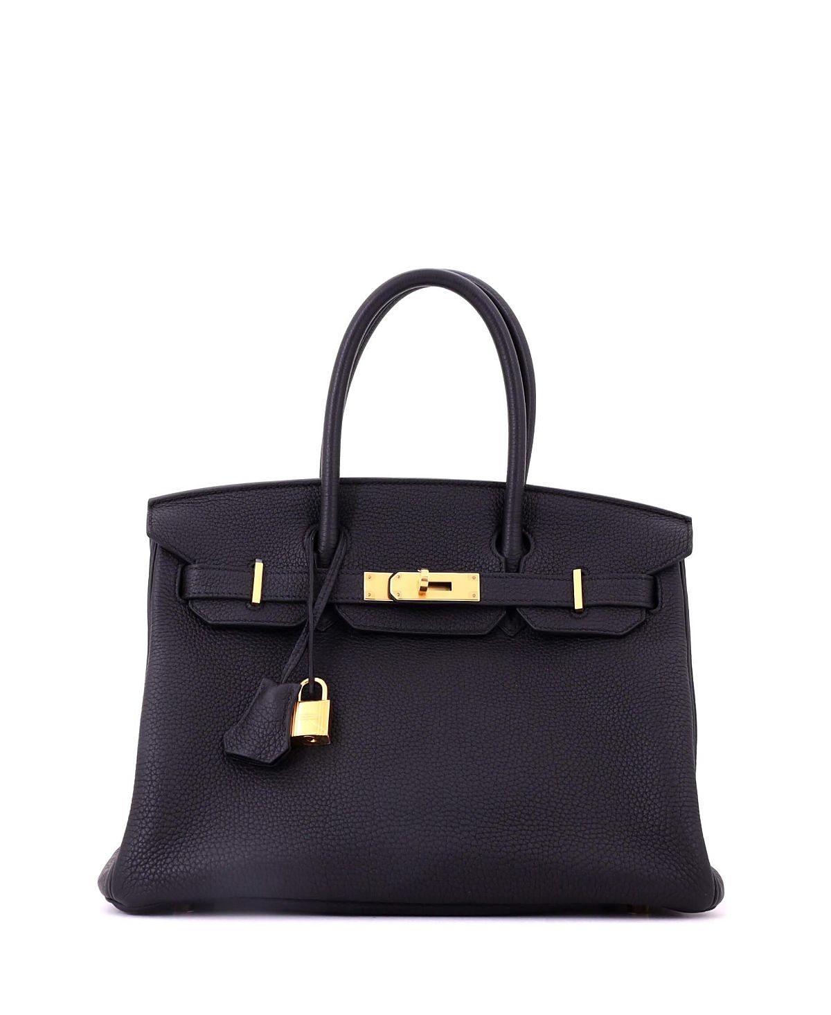 Pre-Owned HERMES Birkin 30 Handbag Black Togo with Gold Hardware