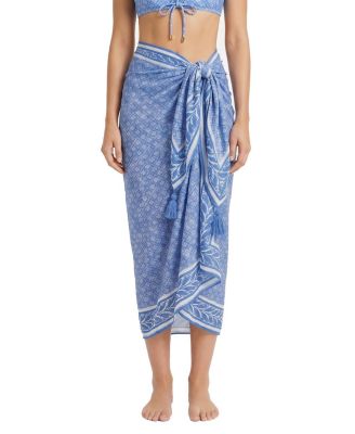 Melanie Border Print Pareo Cover-Up