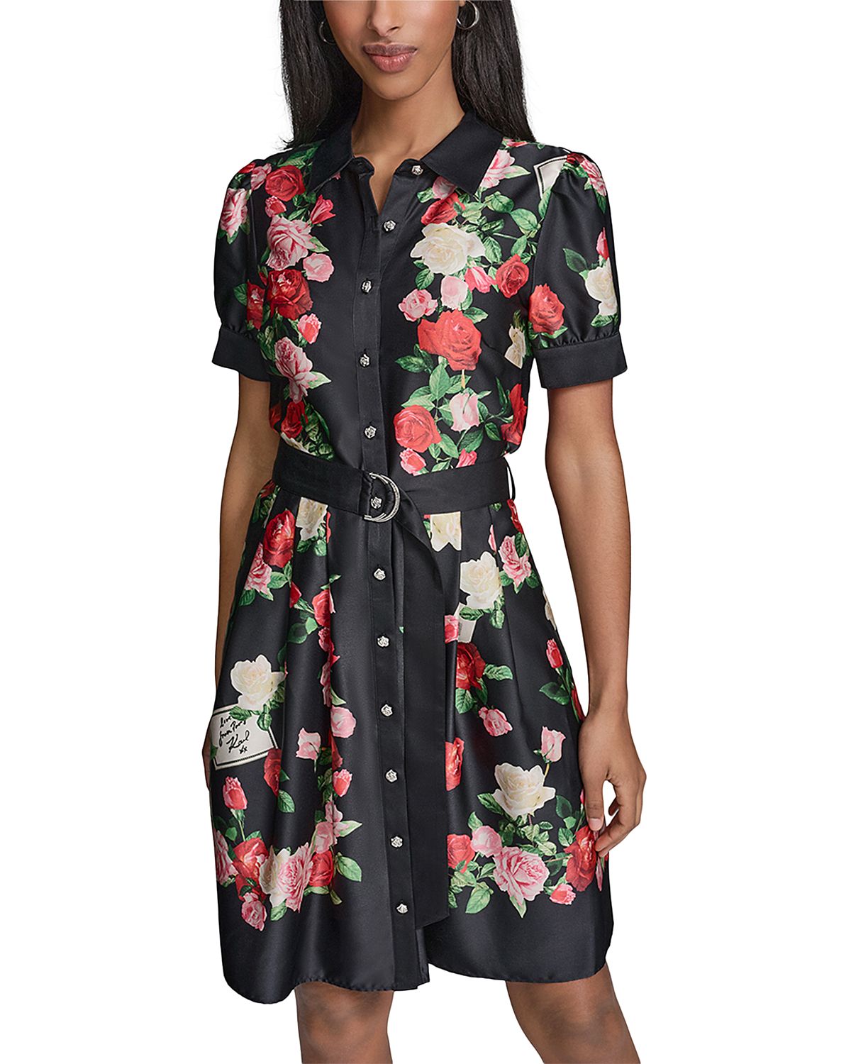 Karl Lagerfeld Paris Belted Shirt Dress
