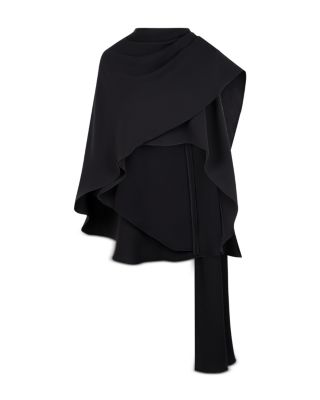 Colette Silk Draped Mock Neck Top