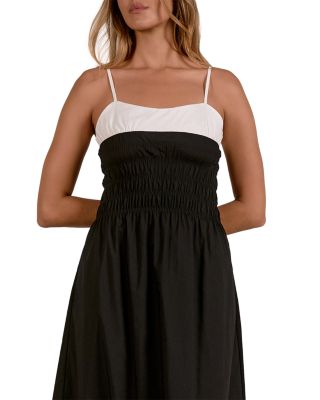 blue and white dress lulus Mimisol Black Colorblock Dress – Ladida