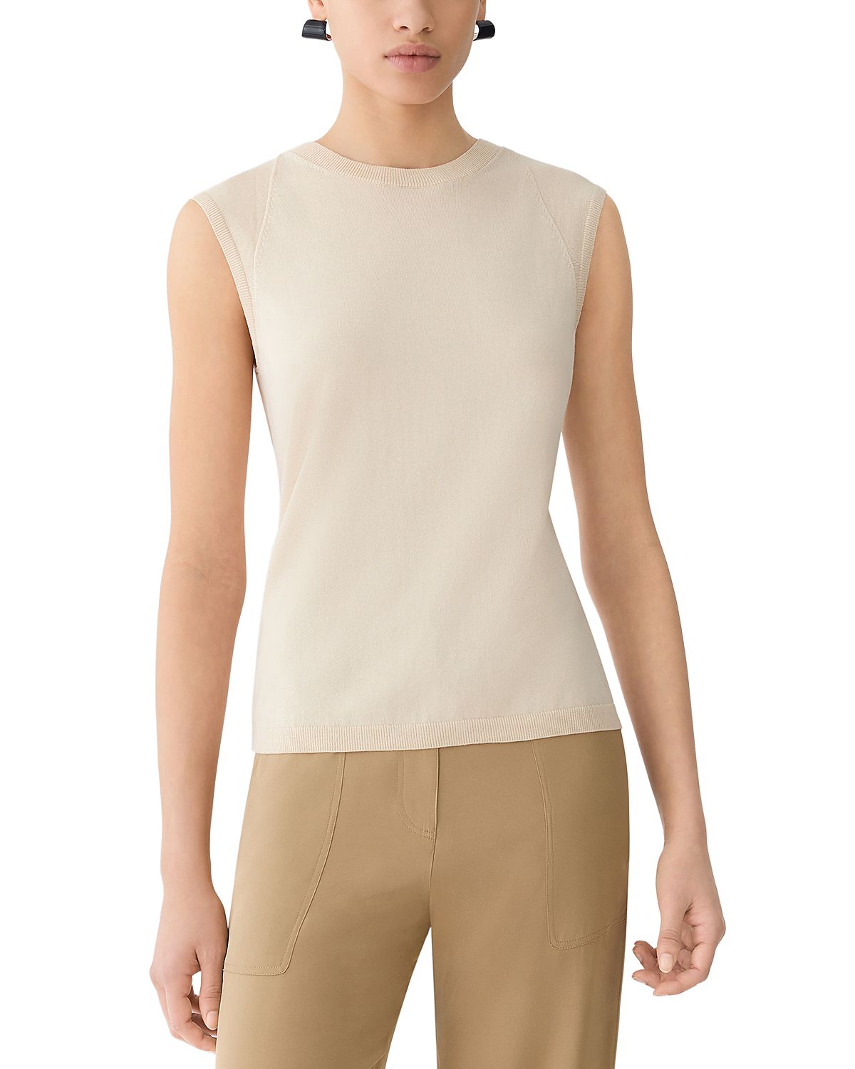 Lafayette 148 New York Crewneck Raglan Knit Top