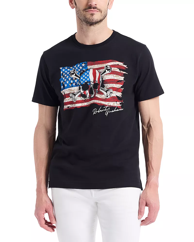 Robert Graham Skull Flag Short Sleeve Graphic Tee