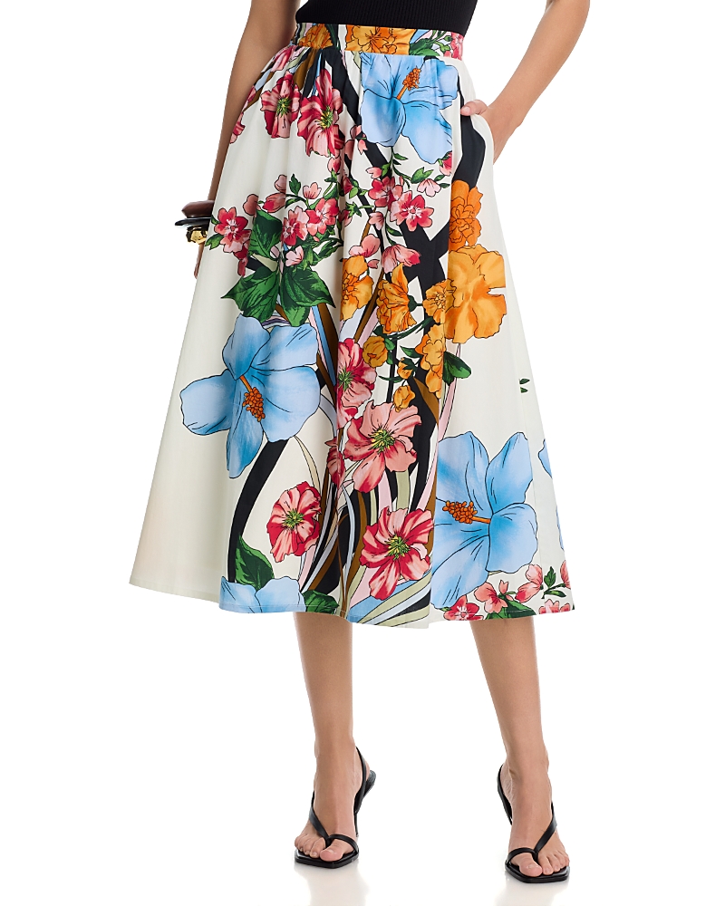 T Tahari Pull On Flat Front Full Maxi Skirt