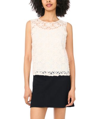 Sleeveless Crewneck Blouse
