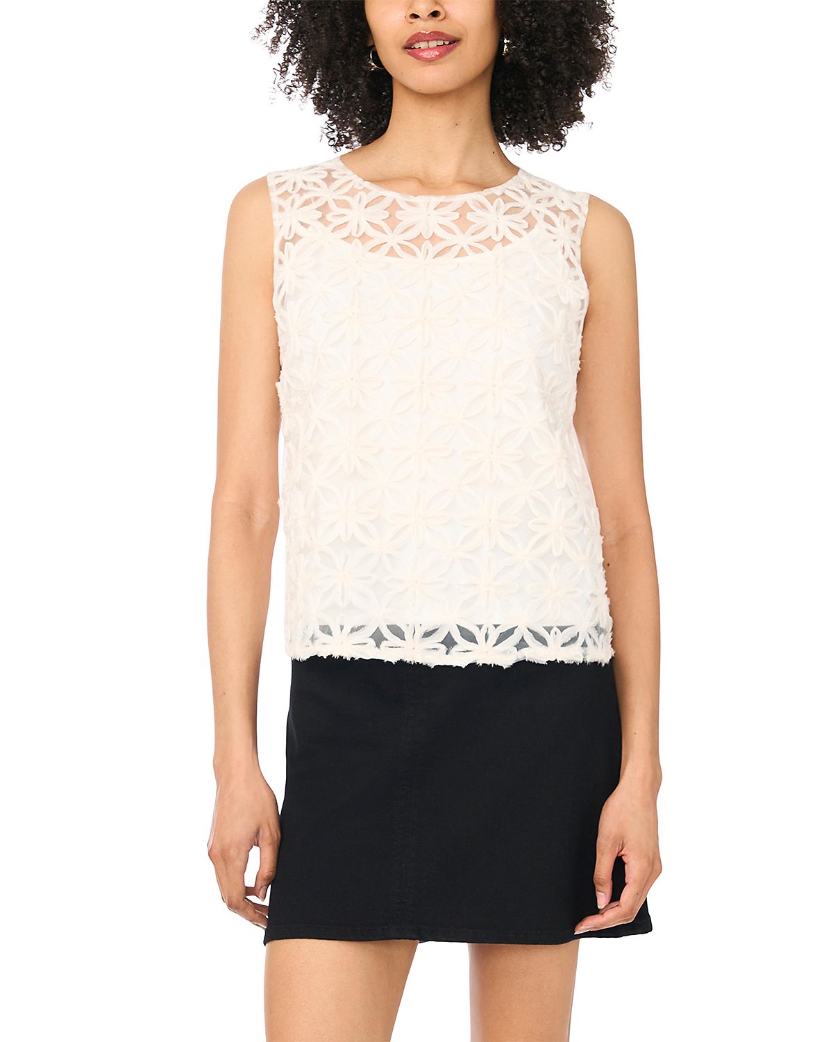 Vince Camuto Sleeveless Crewneck Blouse