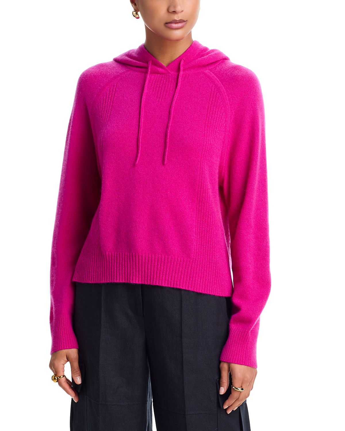Aqua Pullover Cashmere Hoodie - Exclusive