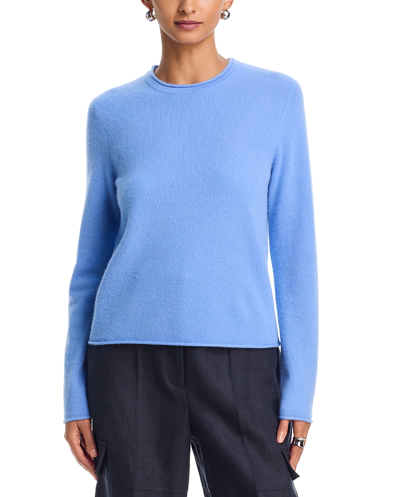 Aqua 100% Cashmere Rolled Edge Sweater - Exclusive