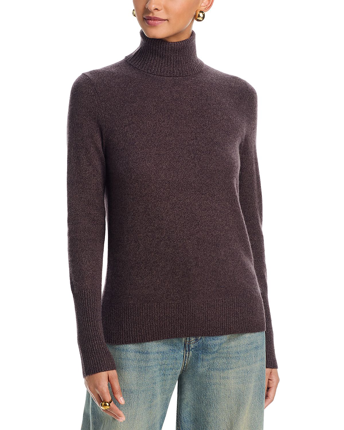 Aqua 100% Cashmere Turtleneck Sweater - Exclusive