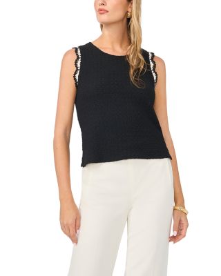 Scalloped Trim Textured Tank