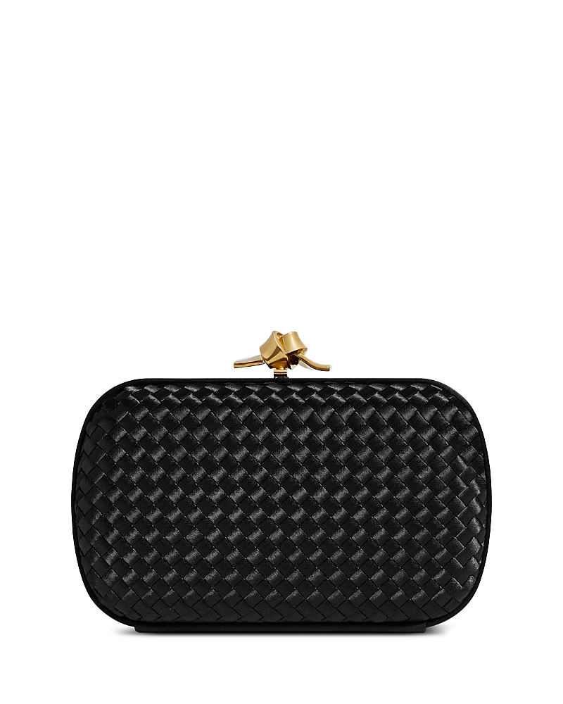 Bottega Veneta Knot Intreccio Satin Minaudiere Clutch