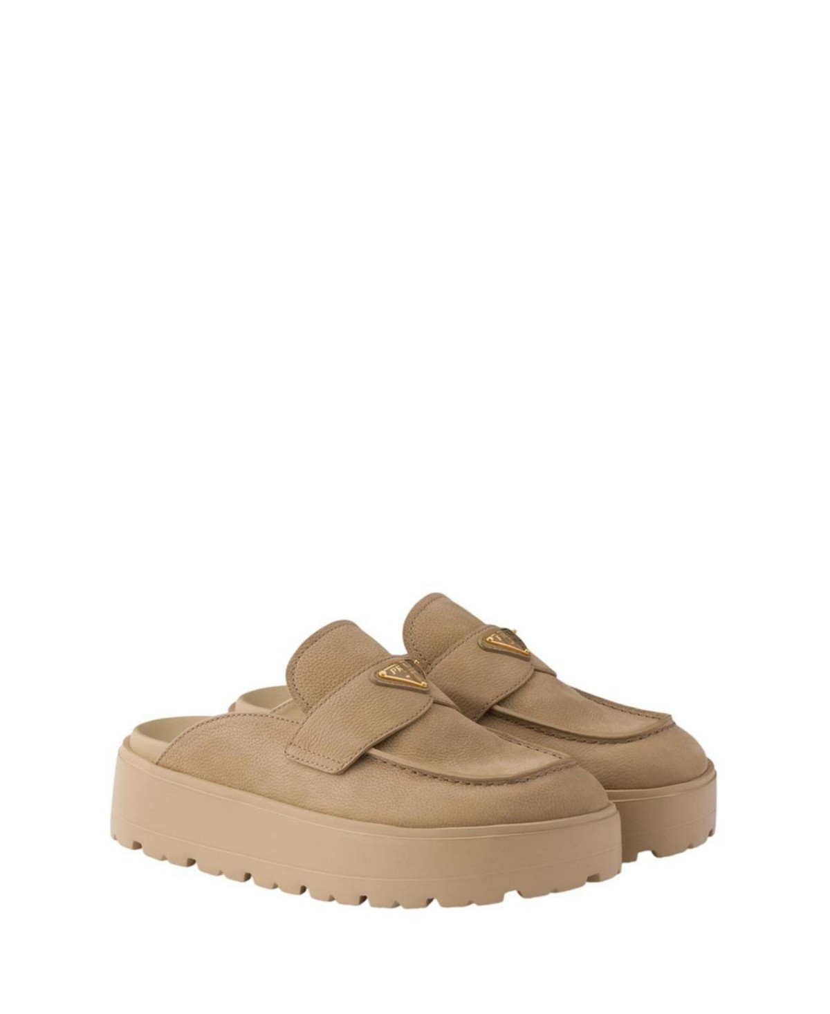 Nubuck Flatform Mules
