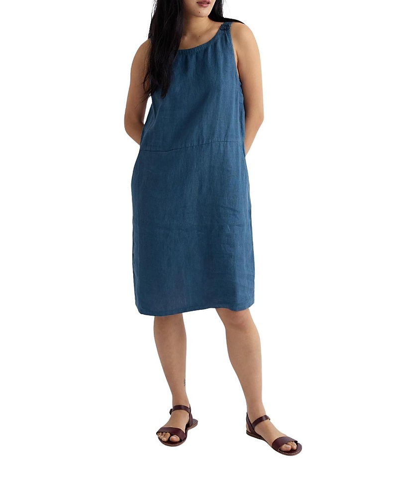 Seasalt Cornwall Salt Weave Knee Length Pinafore Dress