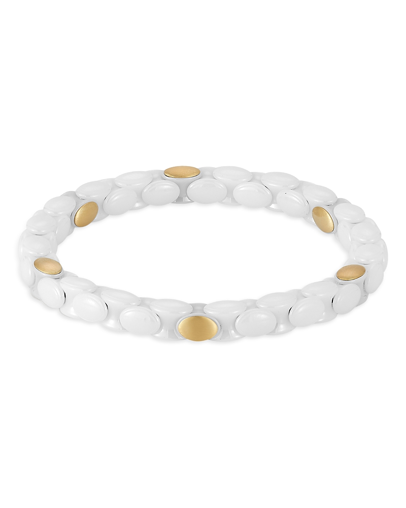 Demeglio 18K Yellow Gold & White Ceramic Anacondino Bracelet