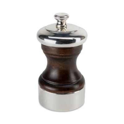 Palace Pepper Mill, Wood & Silver Plated, 4"