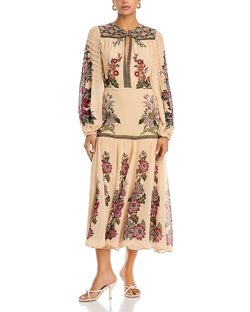 Farm Rio Ligia Floral Cascade Maxi Dress