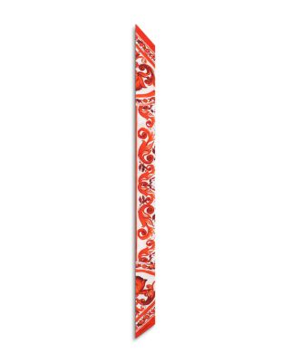 Majolica Silk Skinny Scarf