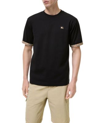 Check Trim Cotton Tee