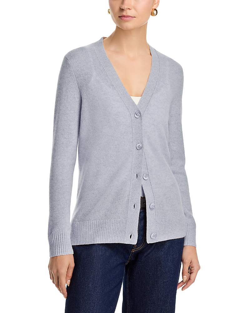C By Bloomingdale's Cashmere 100% Cashmere Grandmother V Neck Cardigan Sweater - Exclusive