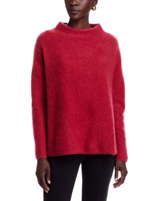 Mock Neck Brushed 100% Cashmere Sweater - Exclusive