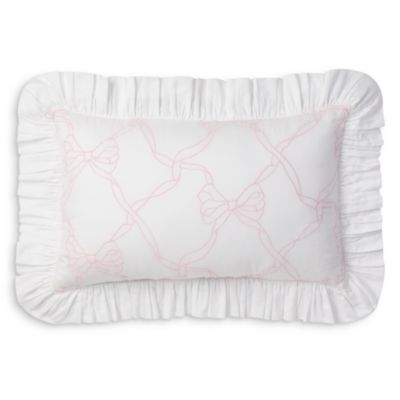 Garden Bow Ruffle Lumbar Throw Pillow