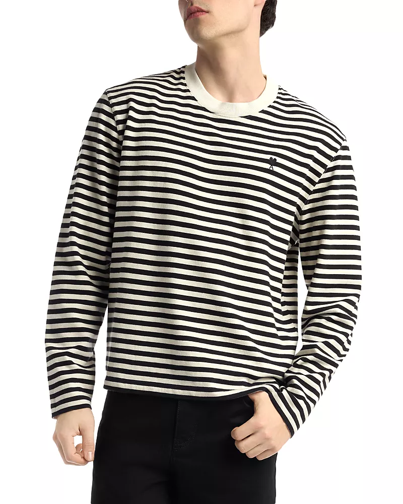 Ami Long Sleeve Striped Tee