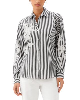 Embroidered Striped Shirt