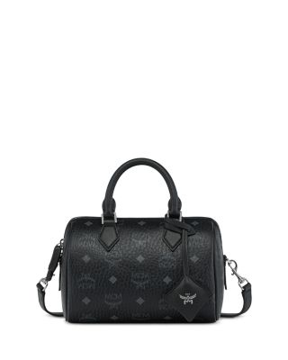 Mcm Ella Boston Small Visetos Leather Shoulder Bag