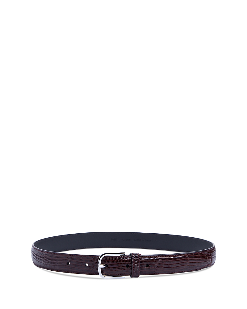 Toteme Women's Slim Lizard-Embossed Leather Belt
