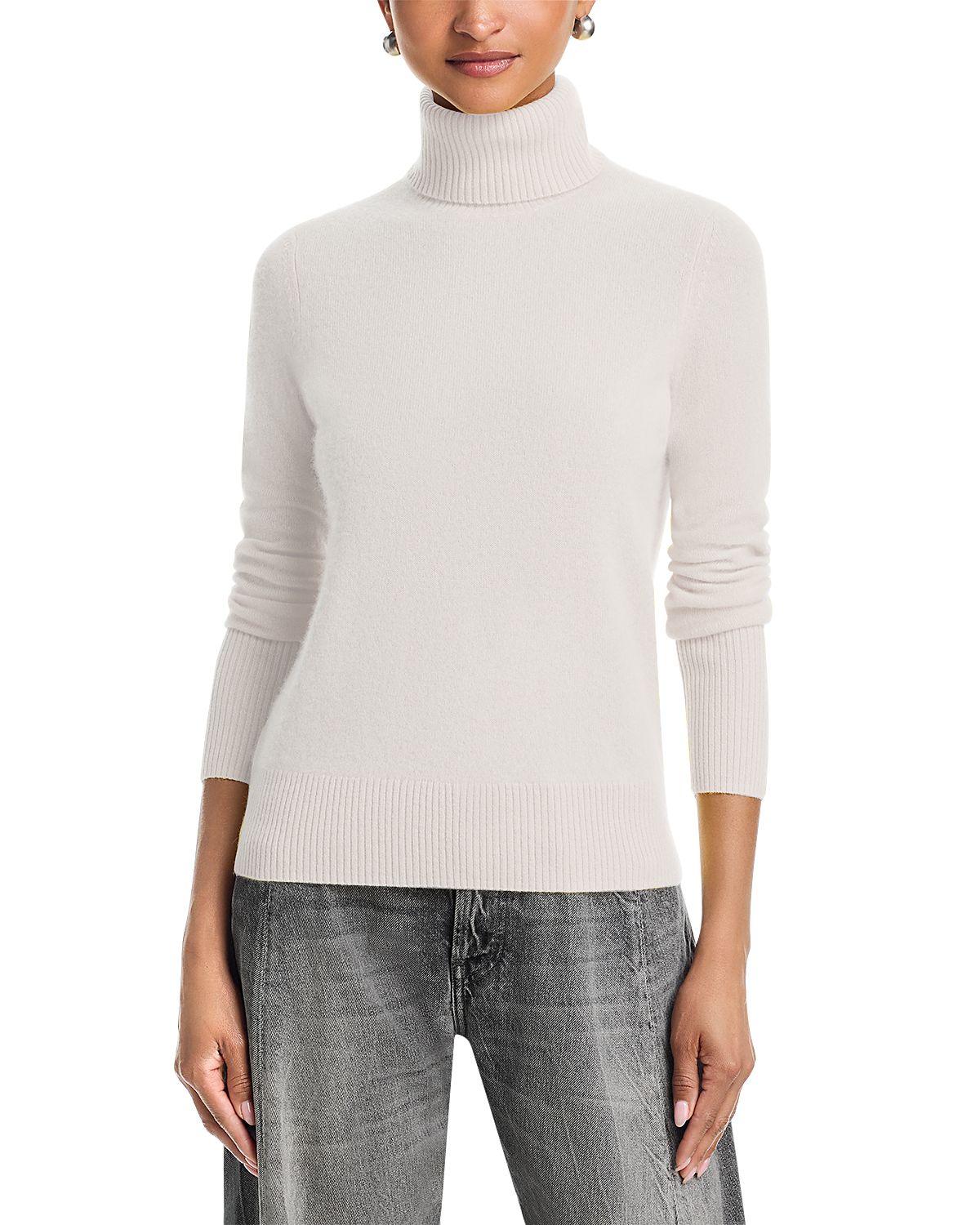 Aqua 100% Cashmere Turtleneck Sweater - Exclusive