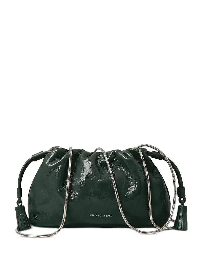 Veronica Beard Small Crinkle Leather Crossbody