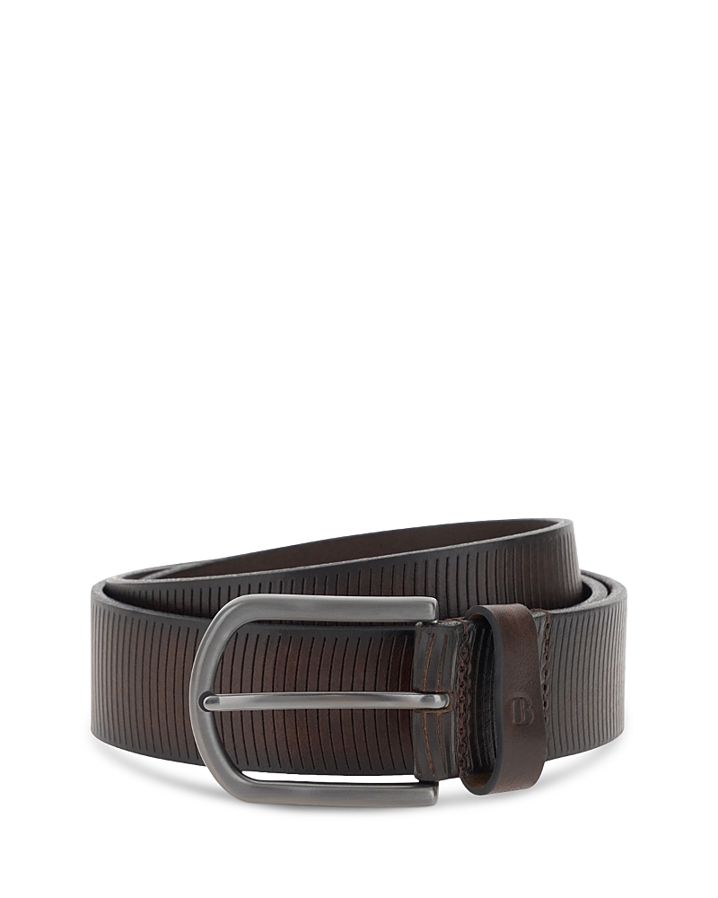 Boggi Milano Men's Carved Leather Belt