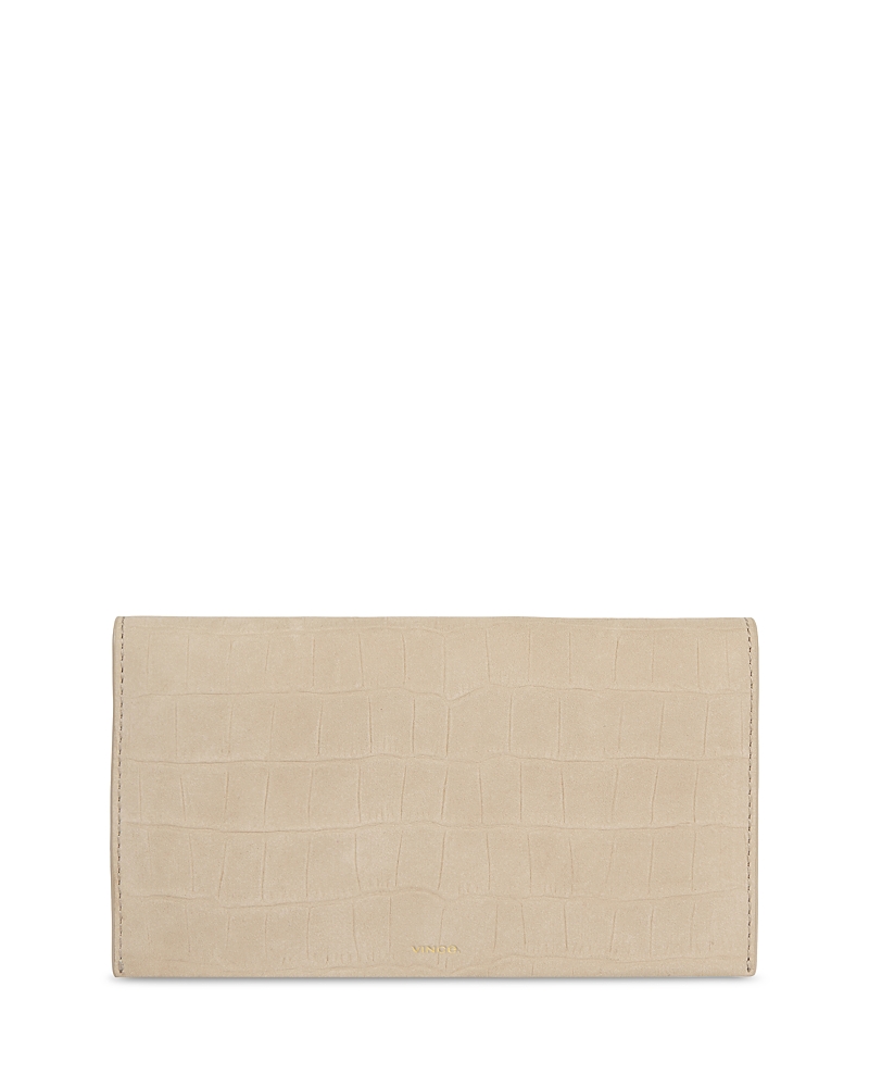 Vince Embossed Leather Continental Wallet