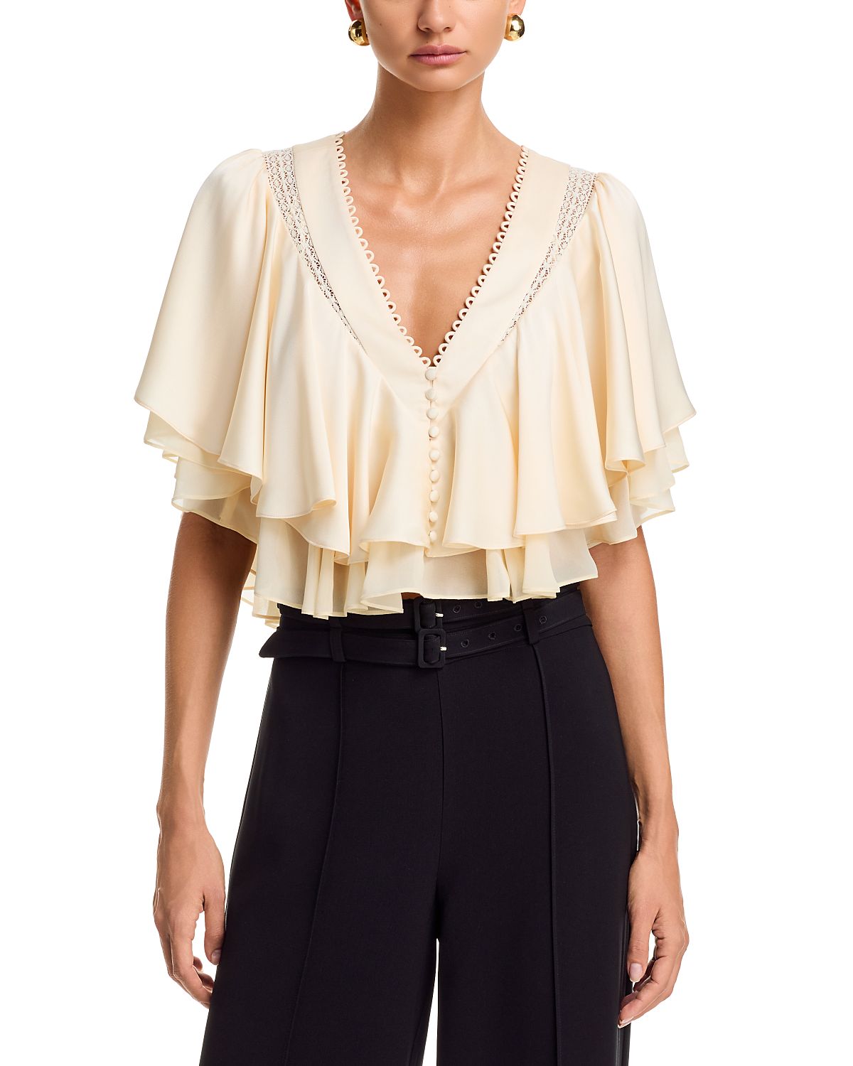 Cinq a Sept Mary Cropped Top