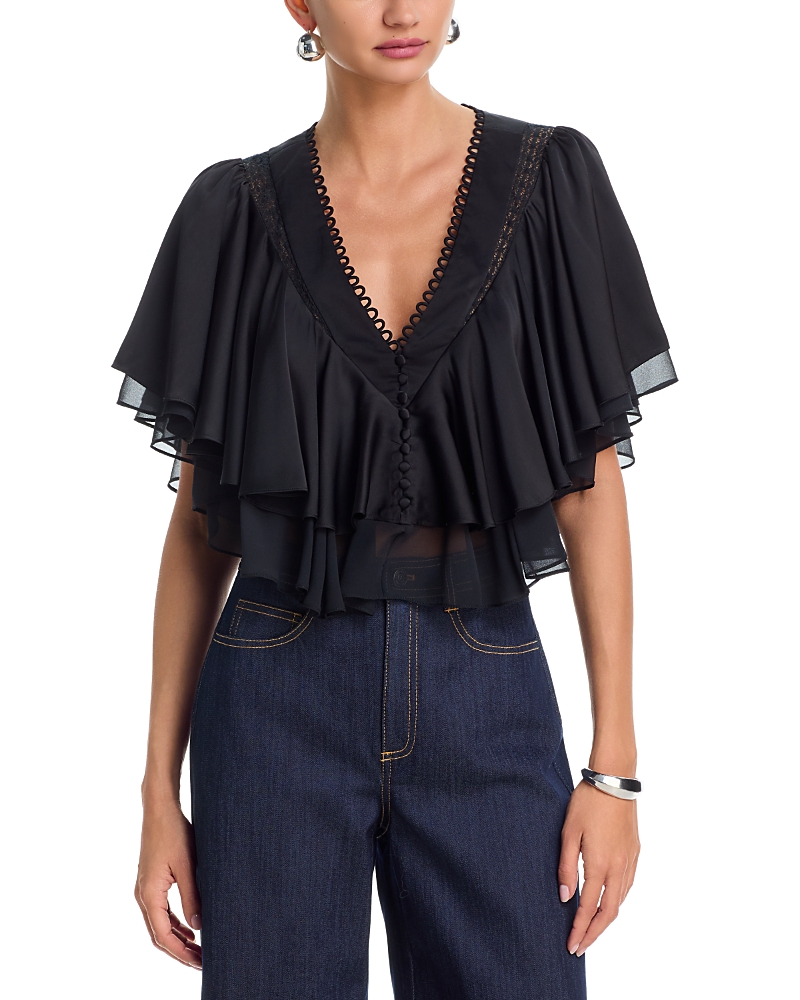 Cinq a Sept Mary Cropped Top