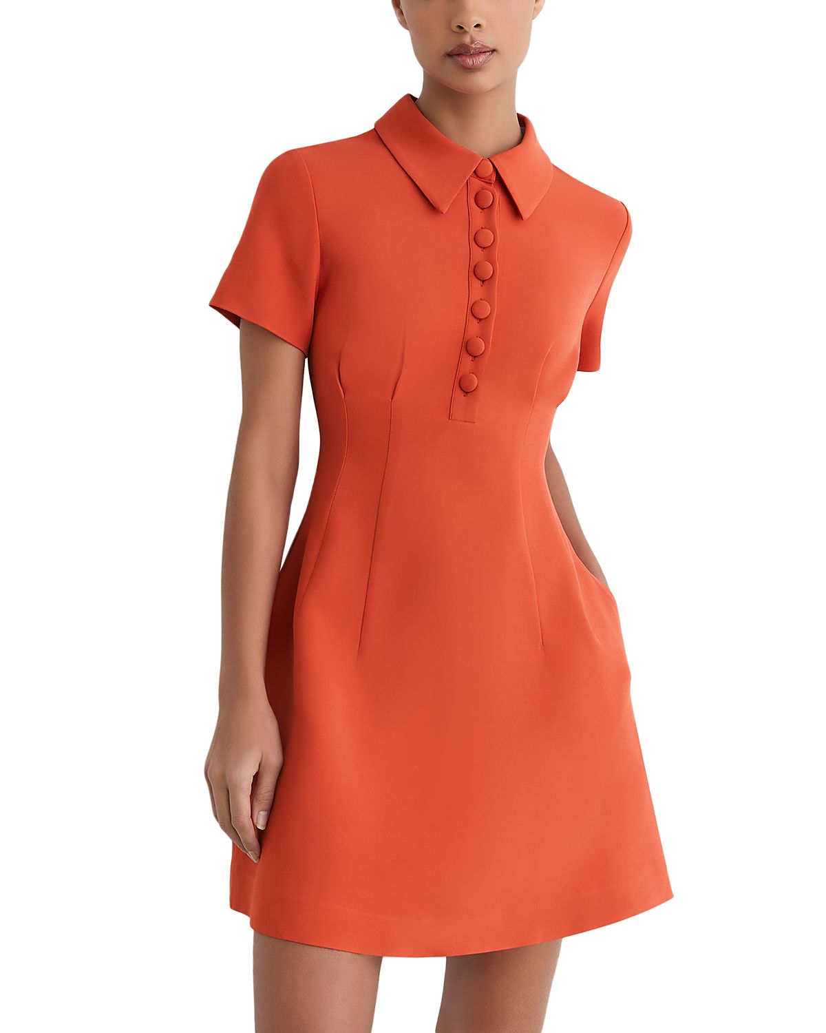 Reiss Marlie Collared Mini Dress