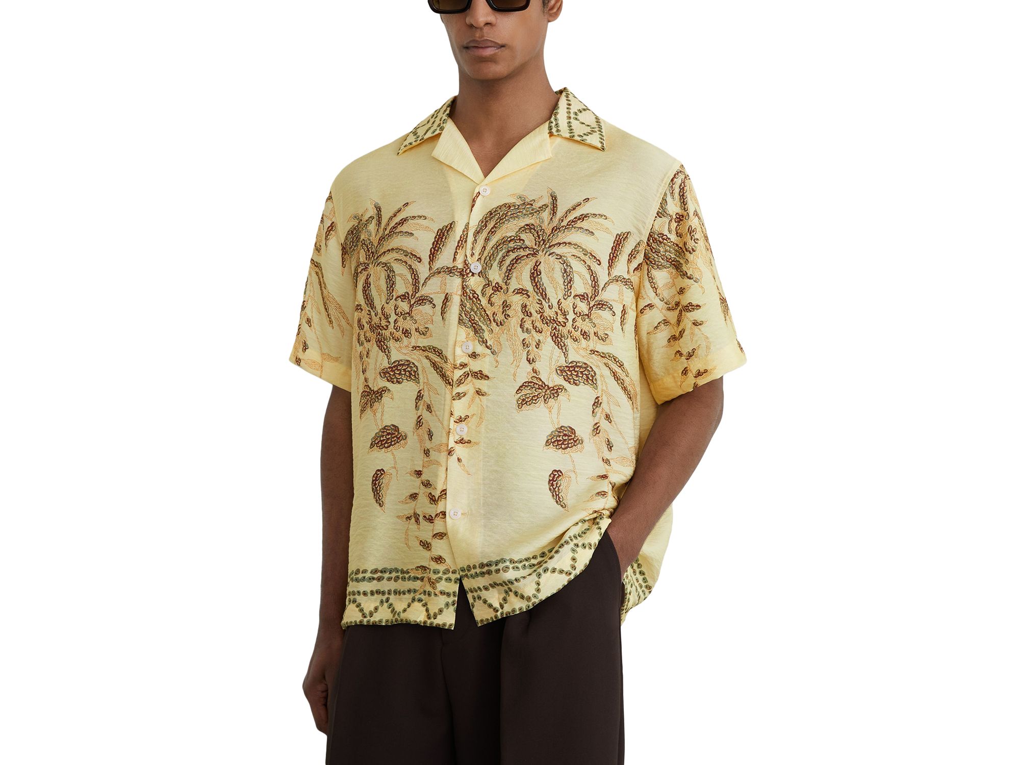 Camino Palm Print Shirt - Image 1