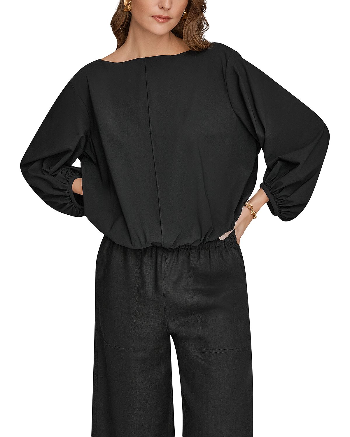 Donna Karan Balloon Sleeve Top