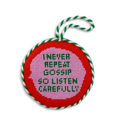 Repeat Gossip Needlepoint Ornament
