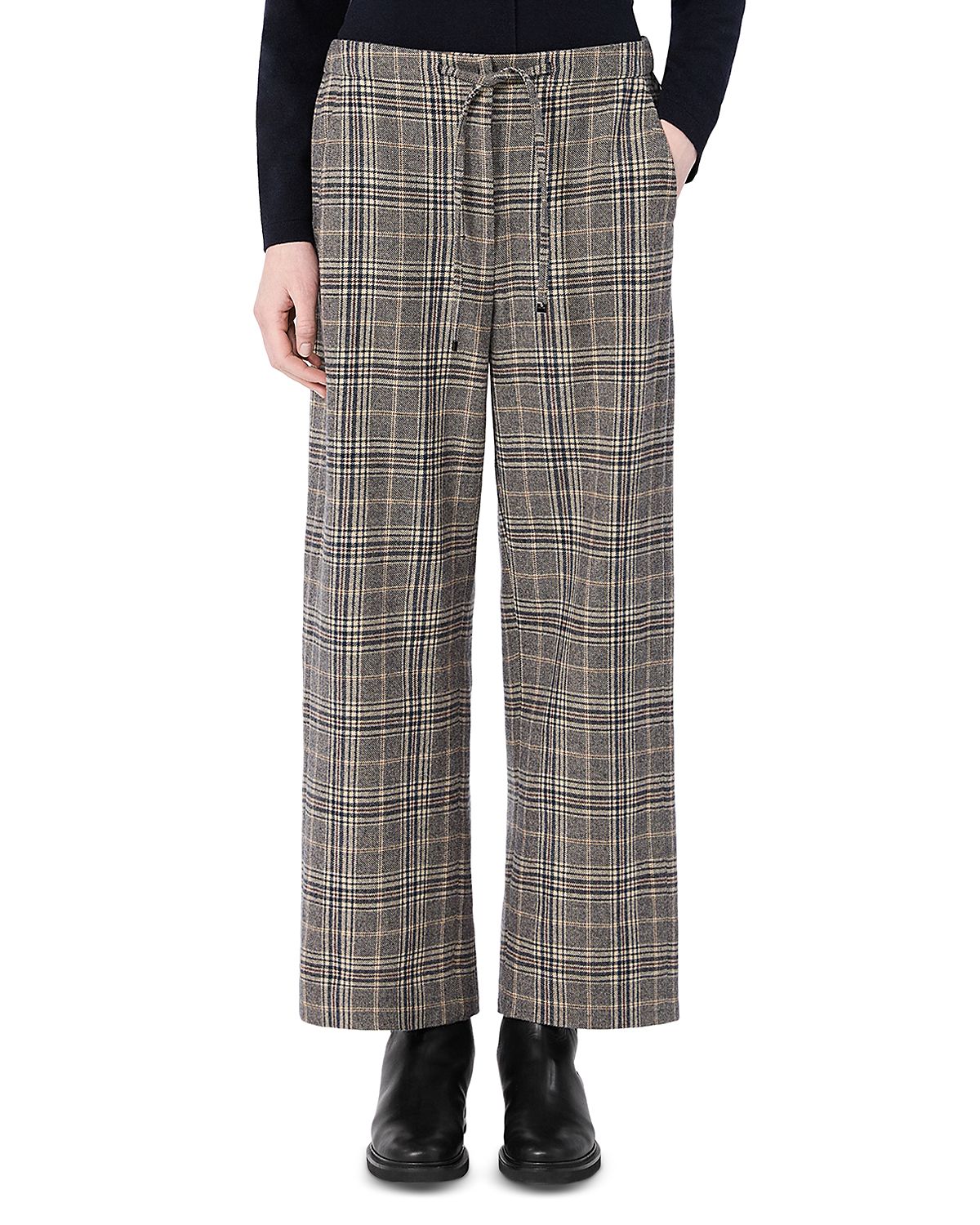 Max Mara Smmvischio Wool Check Pants