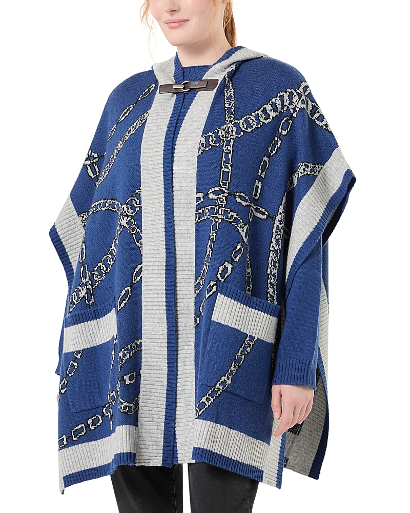 Marina Rinaldi Mrsquota Wool Cashmere Poncho