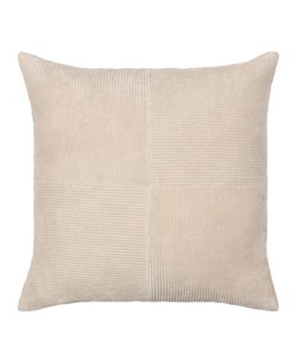 Corduroy Quarters Decorative Pillow, 22"L x 22"W