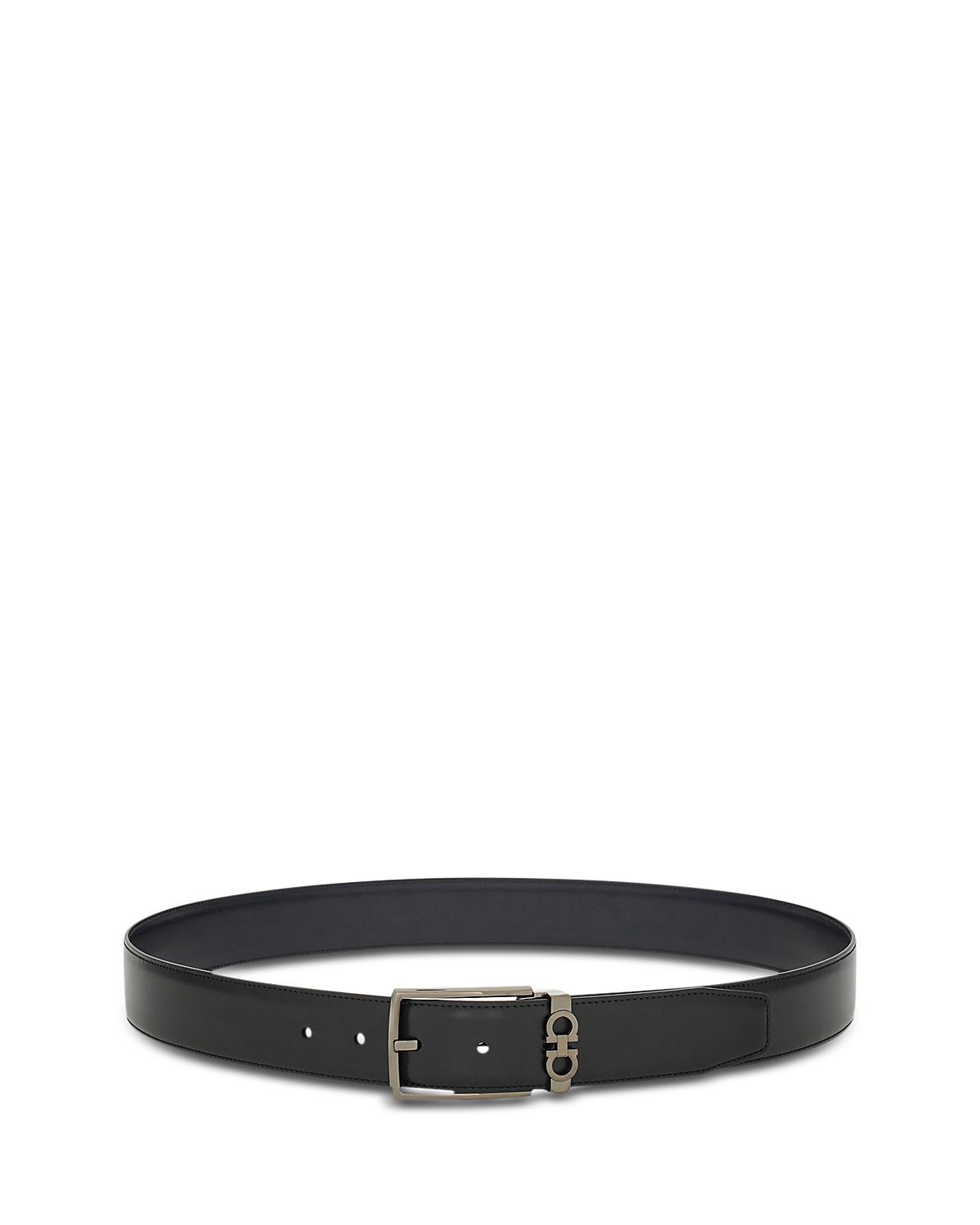 Ferragamo Men's Double Gancini Reversible Leather Belt
