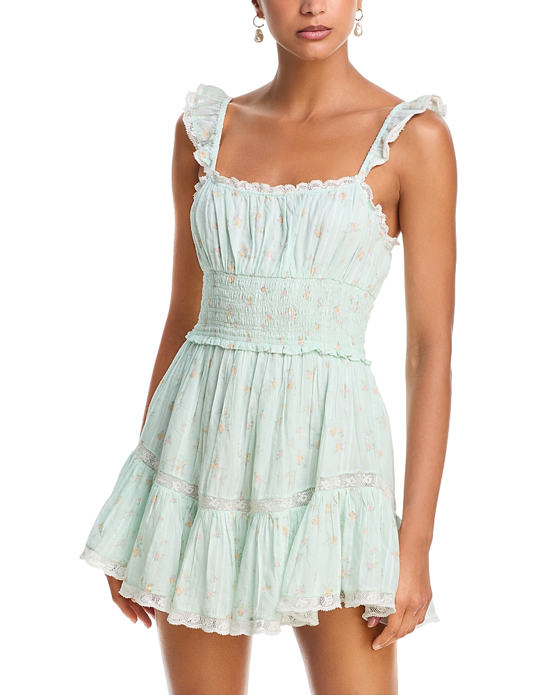 LoveShackFancy Maralina Lace Trim Dress