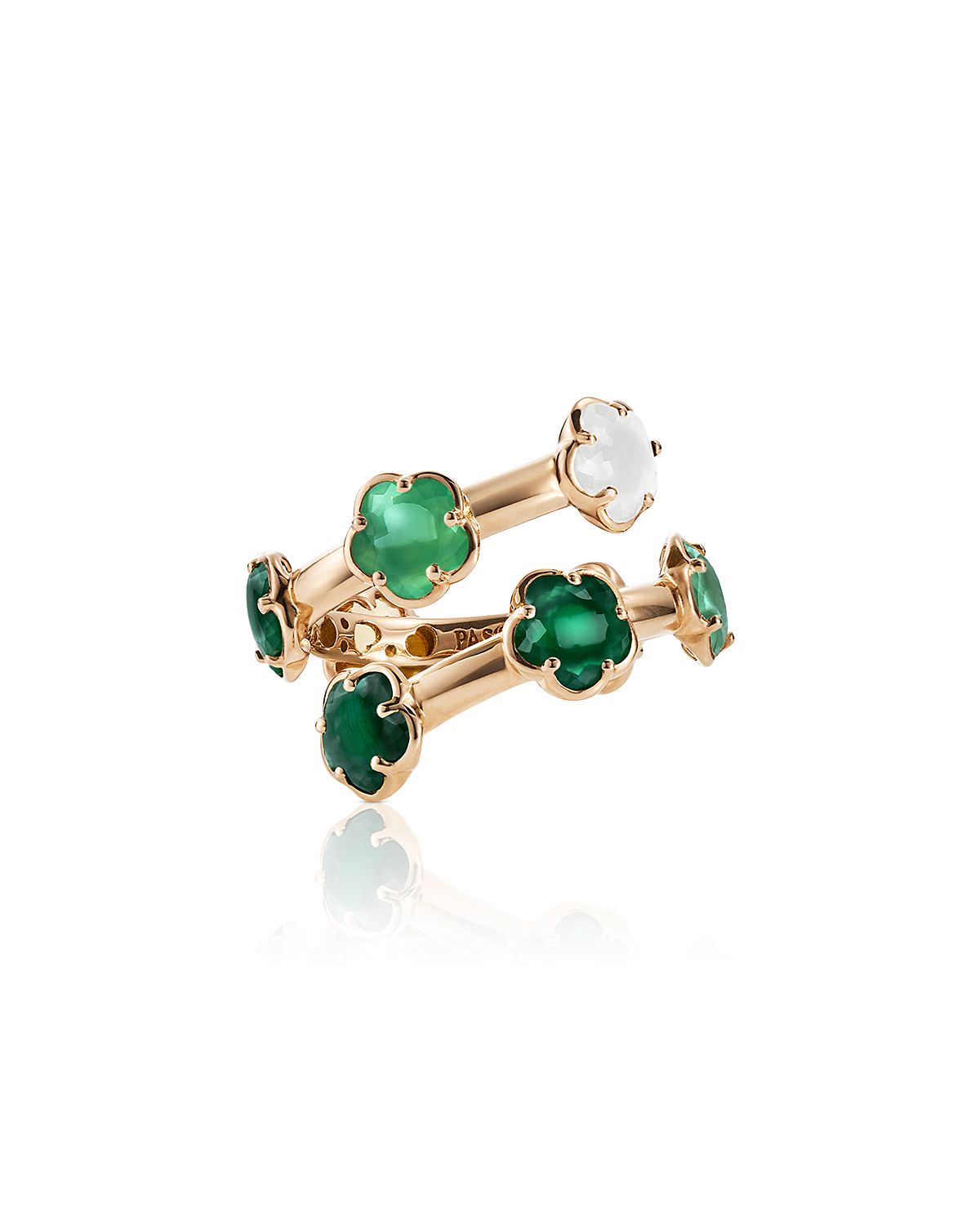 Pasquale Bruni 18K Rose Gold Figlia dei Fiori Multi Stone & Diamond Accent Coil Ring