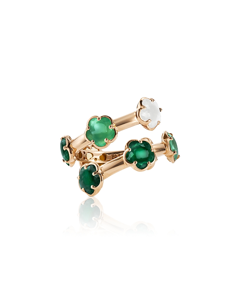 Pasquale Bruni 18K Rose Gold Figlia dei Fiori Multi Stone & Diamond Accent Coil Ring