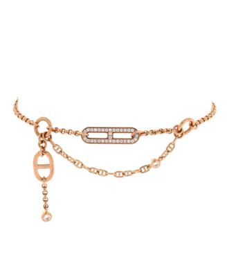 Chaine d'Ancre Chaos Bracelet 18K Rose Gold with Diamonds