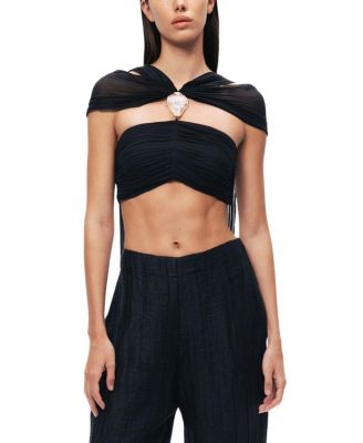 Nocturne Strapless Draped Bustier Top